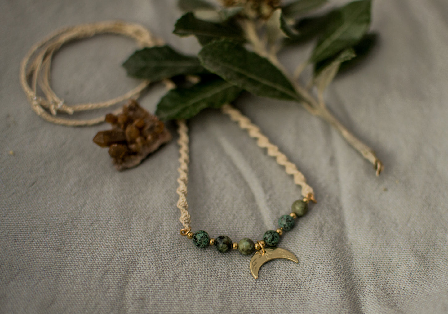 TALISMAN HEMP STATEMENT NECKLACE (Customise)