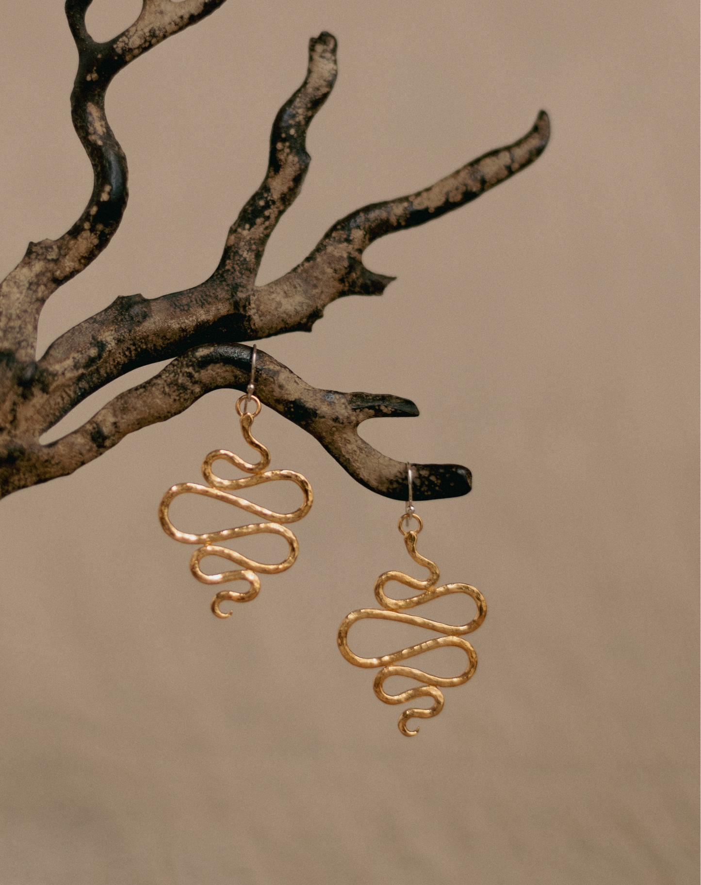 Nagini Statement Sterling Silver/Gold-plated Earrings